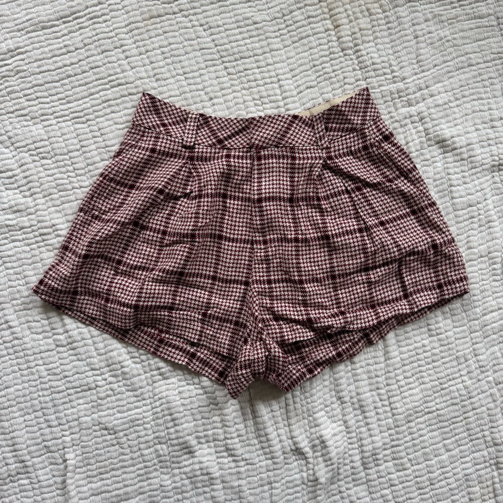 Free people plaid shorts